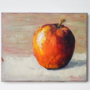 Oil painting "Red apple"  8"x10"